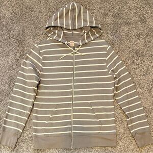 Mossimo Supply Co. Gray and White Zip-Up Hoodie. Size Medium.